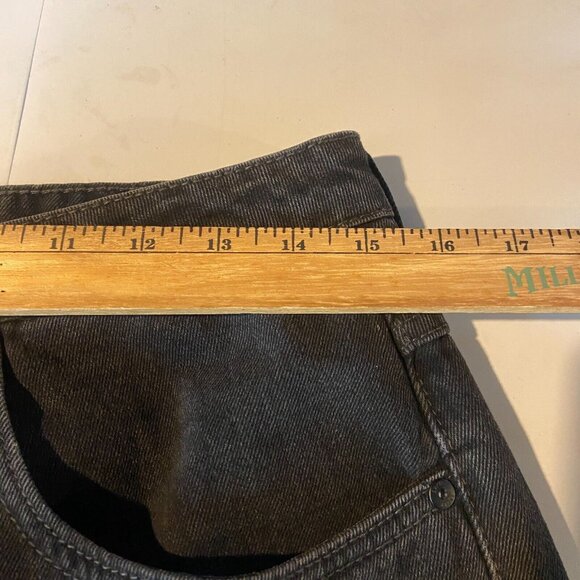 Empyre Men 28 Straight Leg Jeans Black Drawstring Waist Skate Y2K Style Retro - Picture 7 of 11